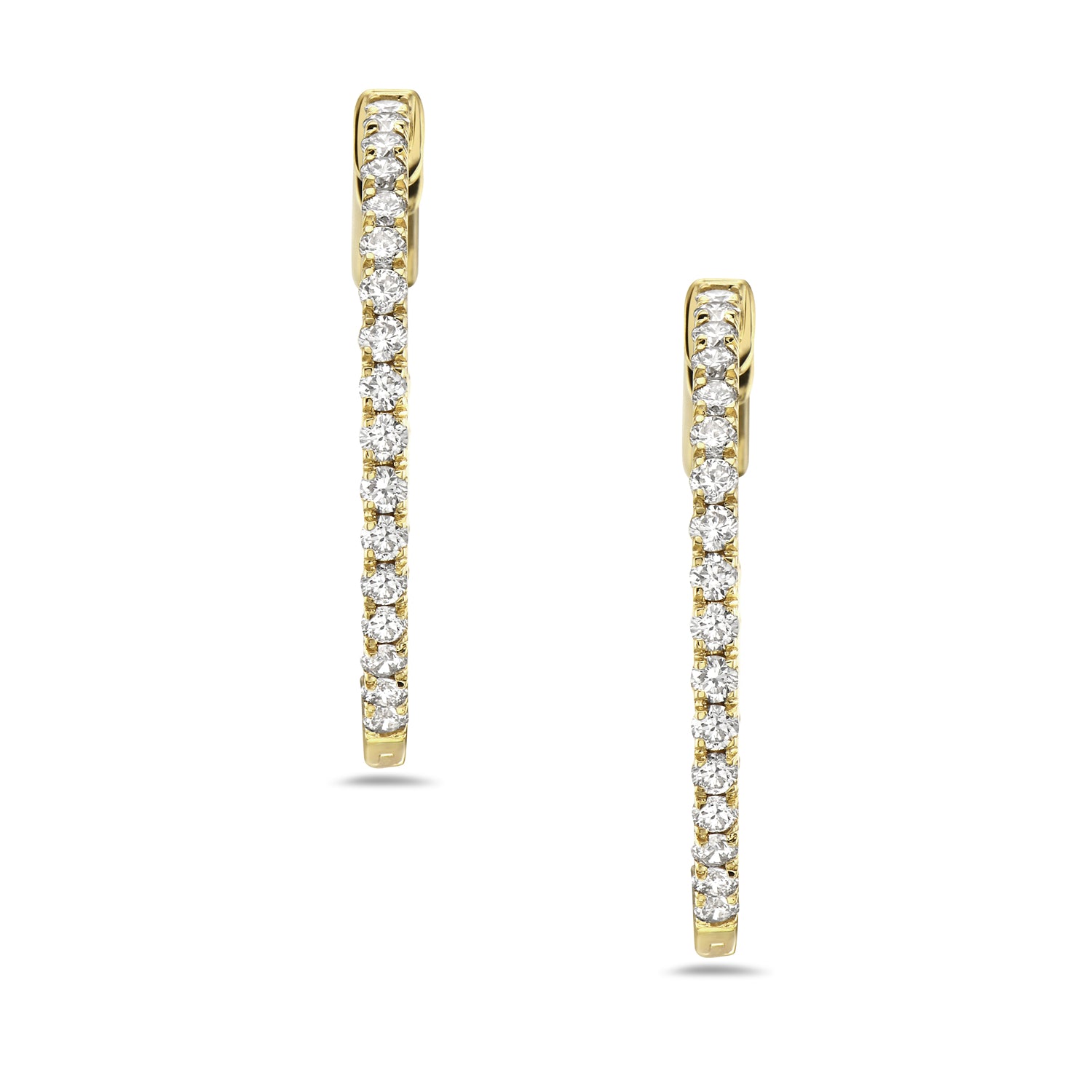Gold Diamond Drop Earrings