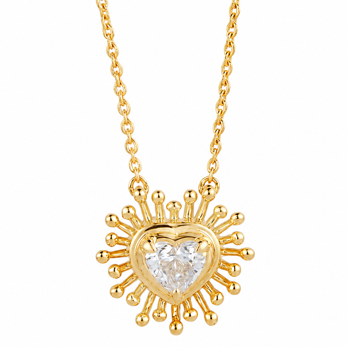 Starburst Heart Necklace