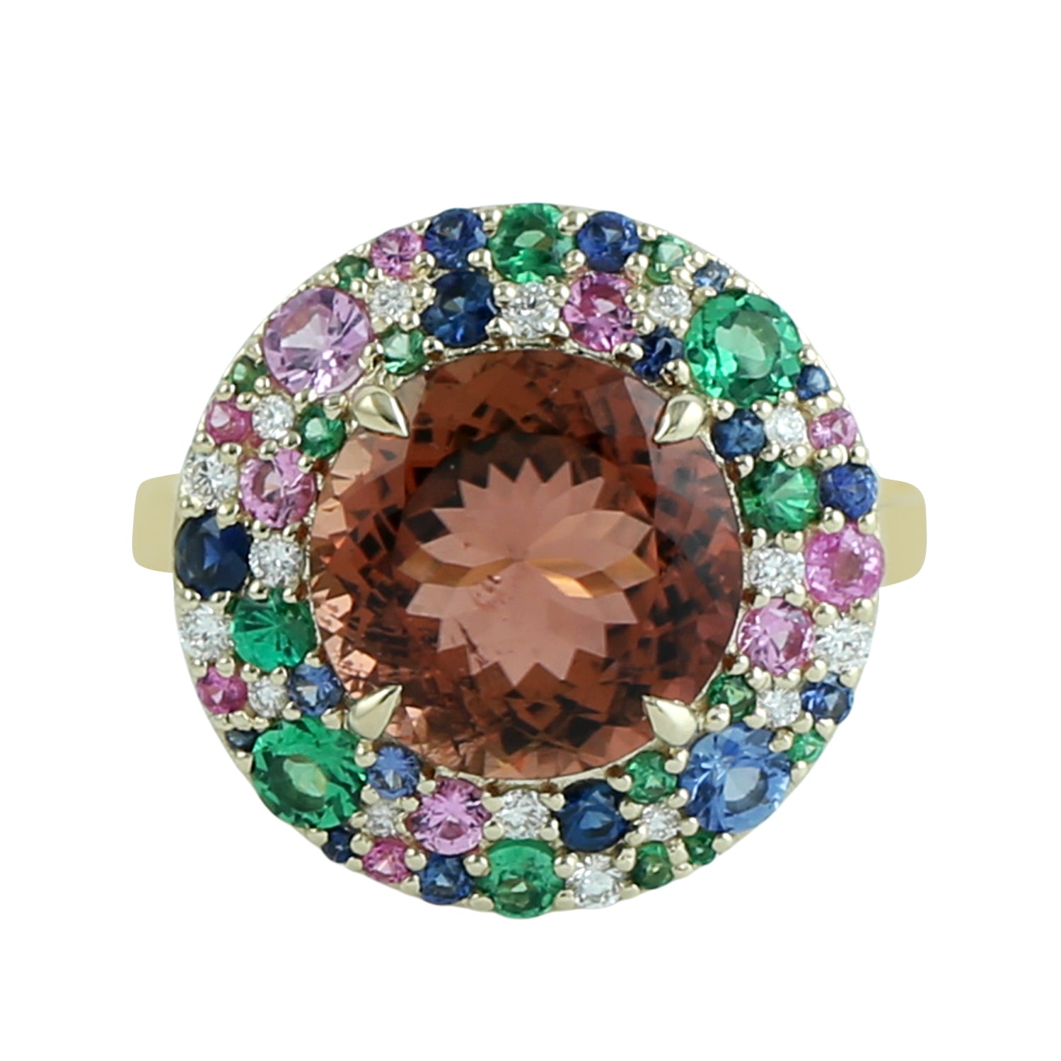 Multi-Gemstone Round Ring