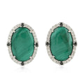Oval Emerald Studs