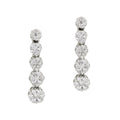 Diamond Flower Drop Earrings