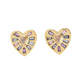 Gold Heart Studs