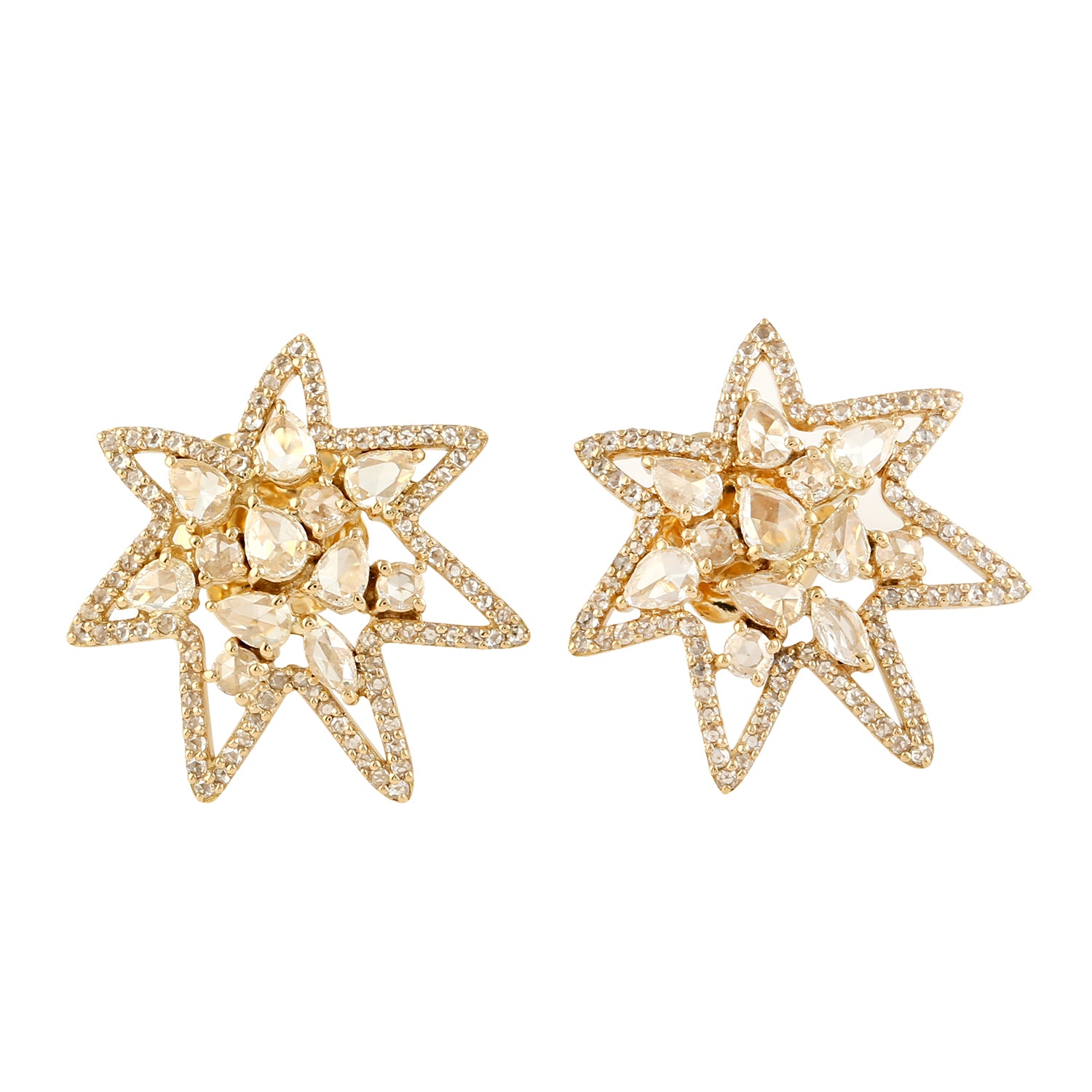Gold Star Diamond Studs