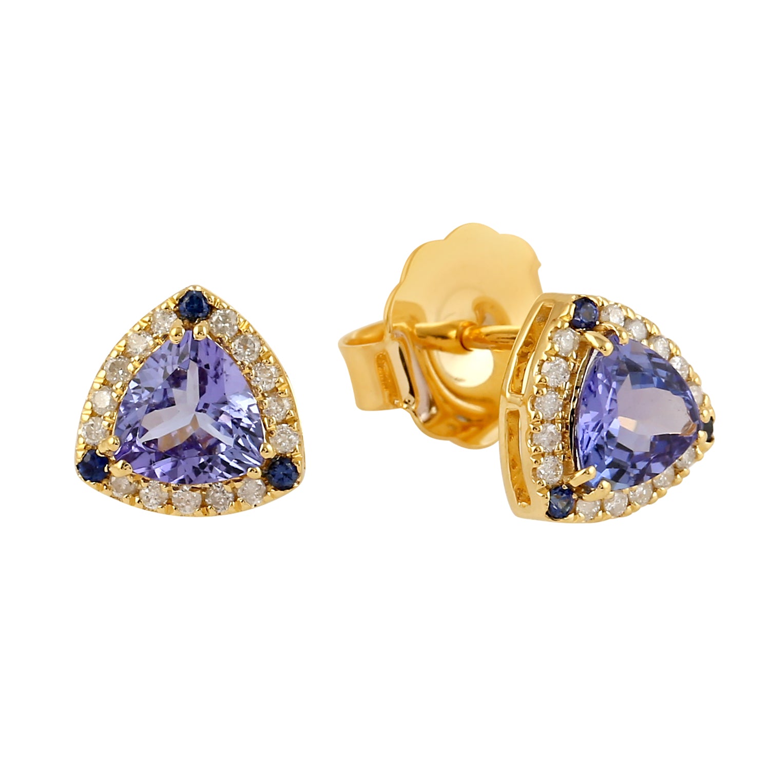 Amethyst Gold Studs