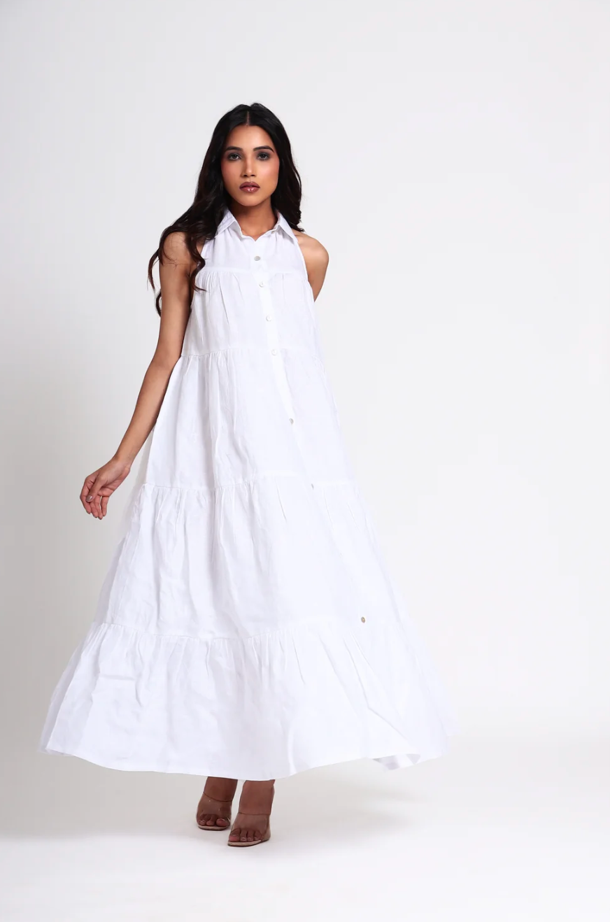 Riviera Dress | White Linen