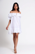 Mini Riviera Dress | White Linen