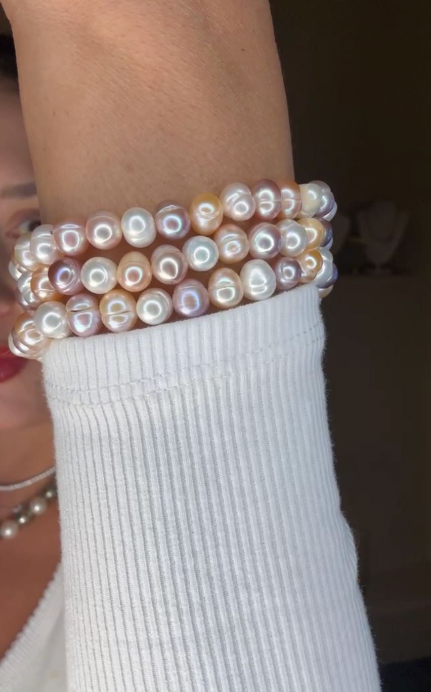 Multi-Color Freshwater Pearl Bracelet