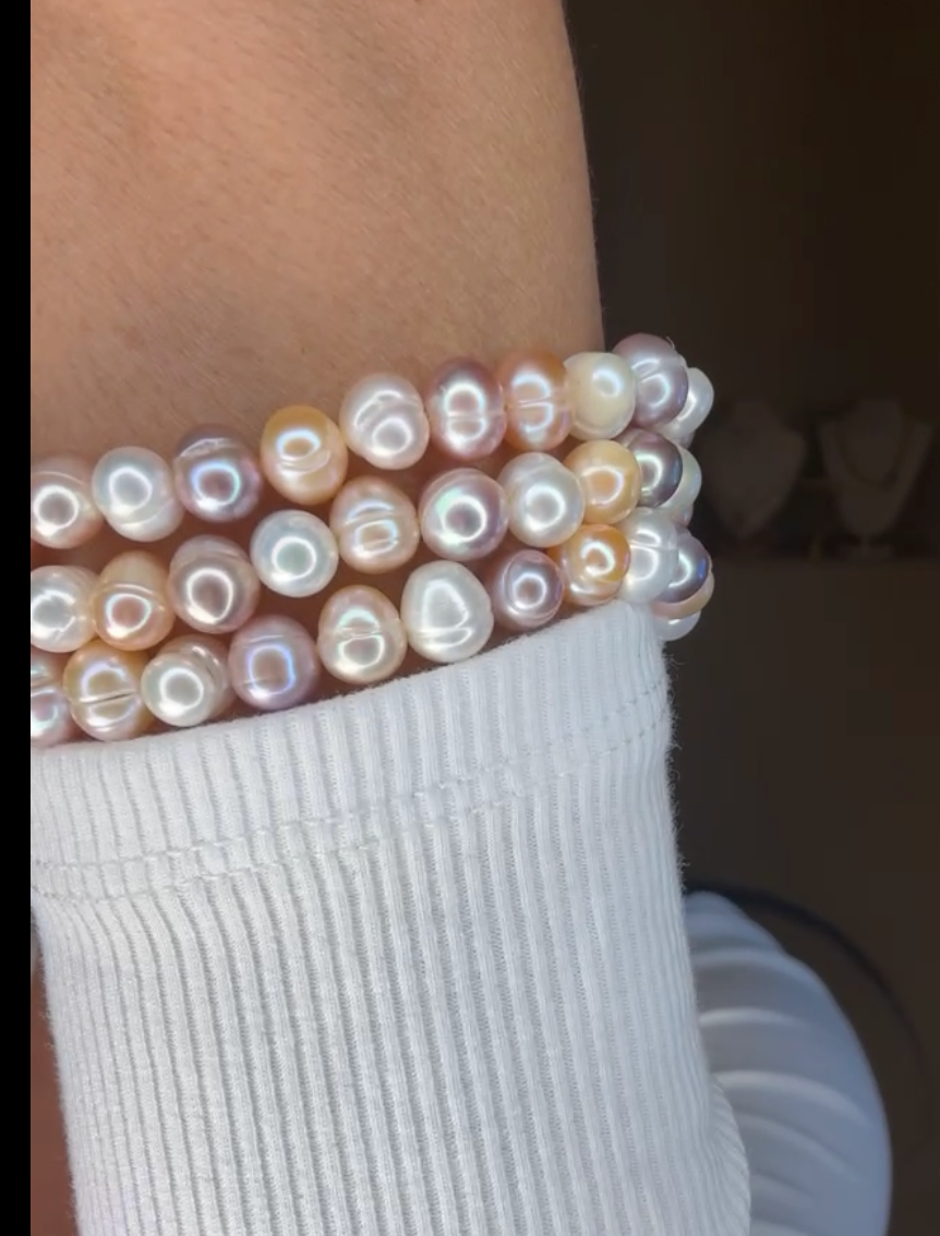 Multi-Color Freshwater Pearl Bracelet