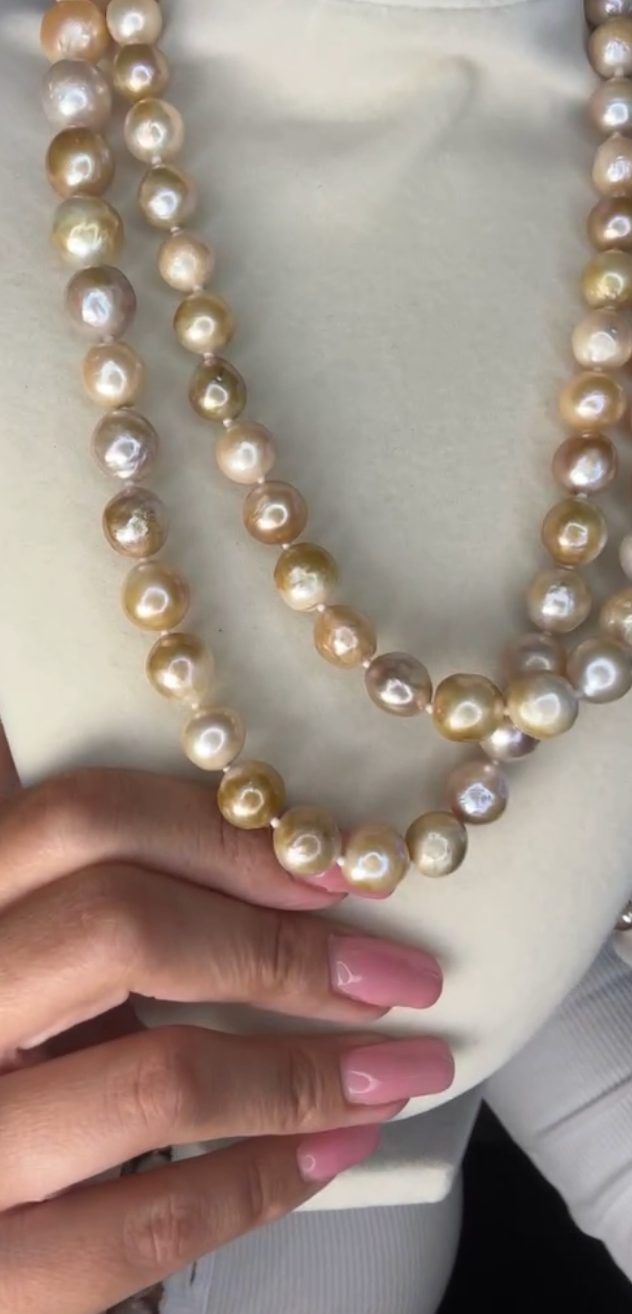 Peachy Pink Pearl Strand