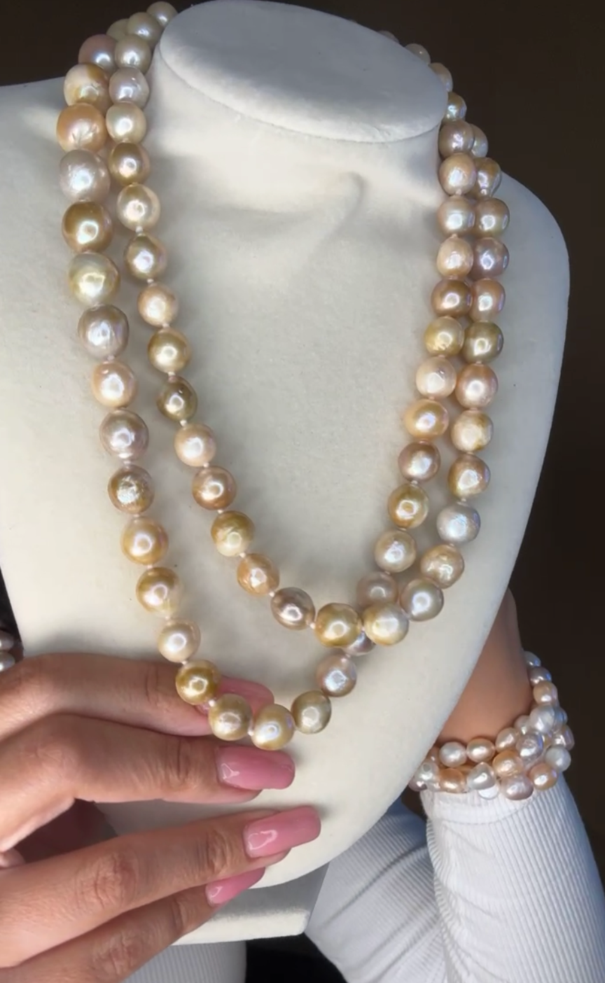 Peachy Pink Pearl Strand