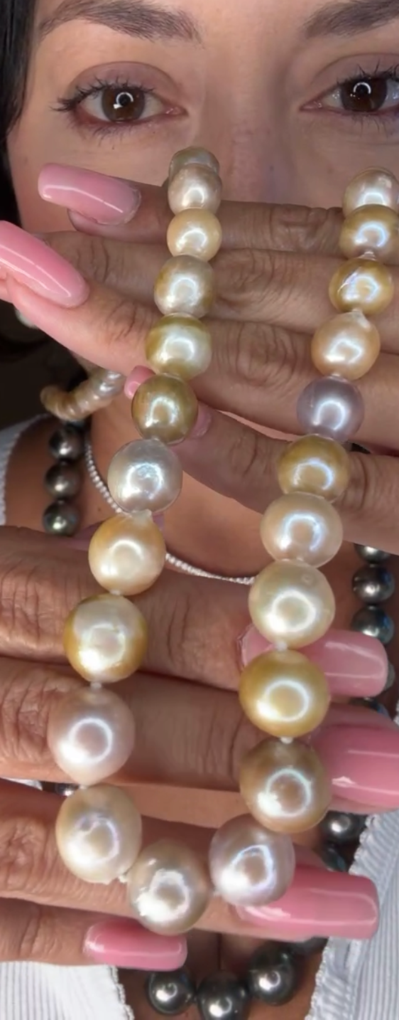 Peachy Pink Pearl Strand