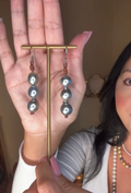 Triple Tahitian Pearl Earrings
