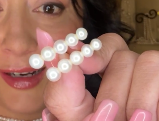 Five-Pearl Post Earrings