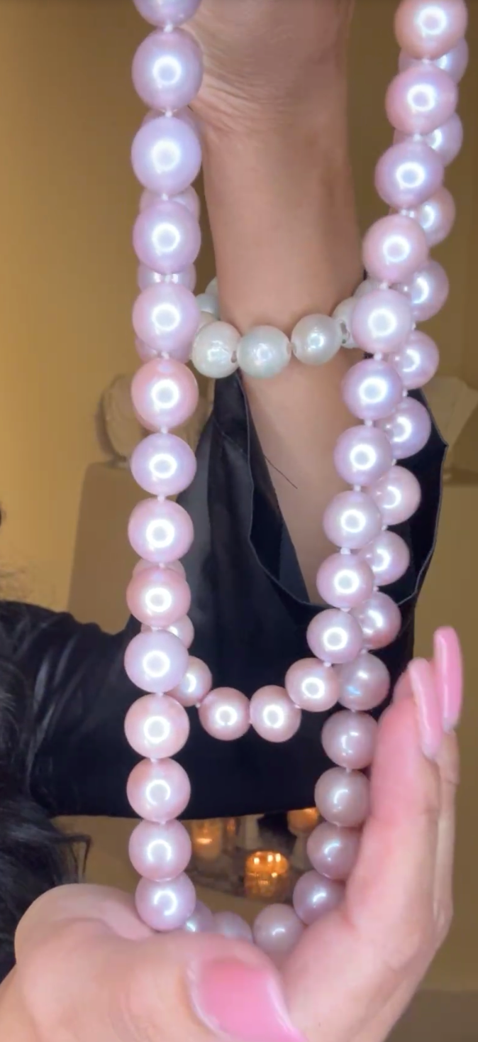 Natural Pink Pearl Necklace